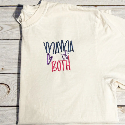 Embroidered Mama Shirt | Boy Mama • Girl Mama • Mama of Both Embellish by Arwa