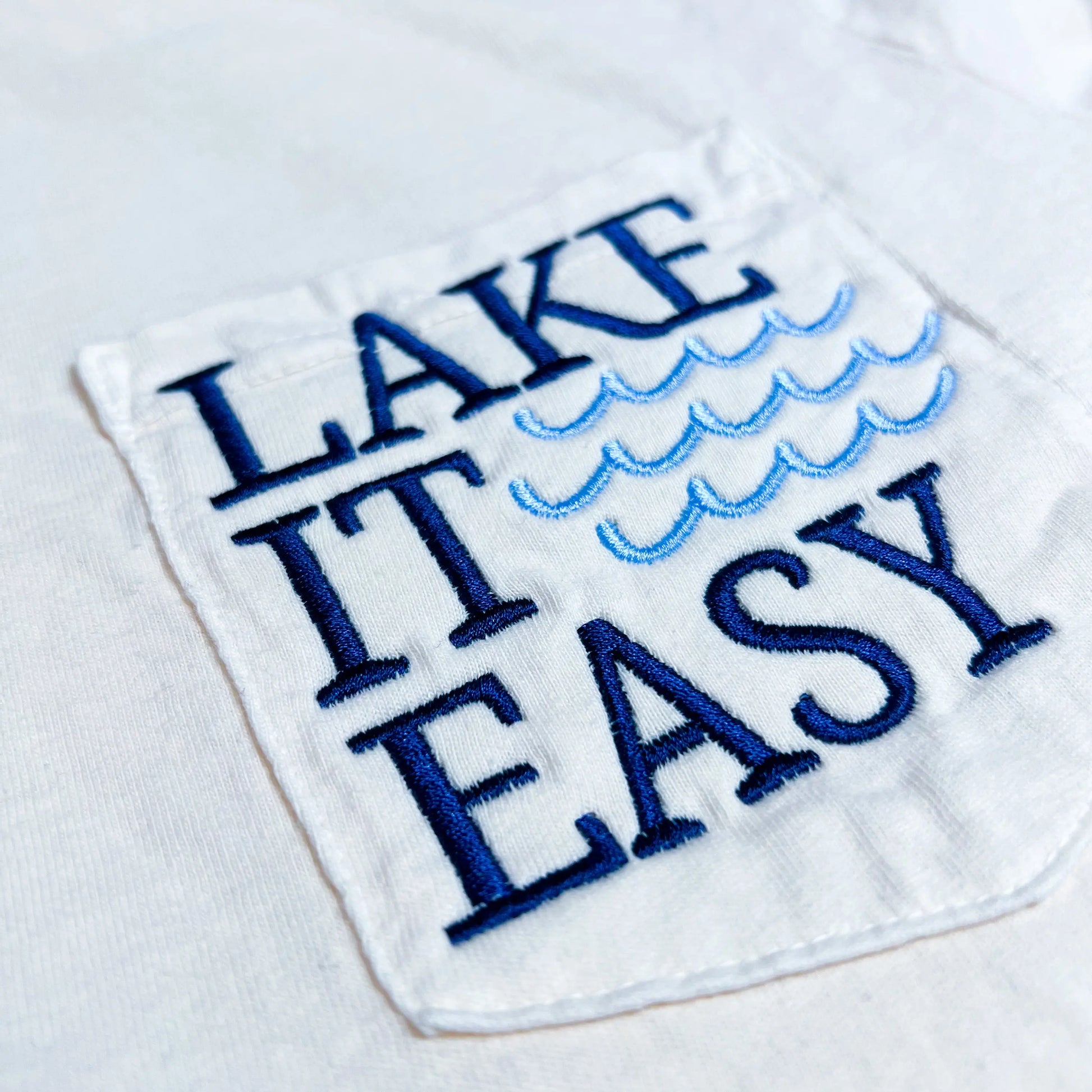 Lake It Easy Embroidered Tee Embellish by Arwa