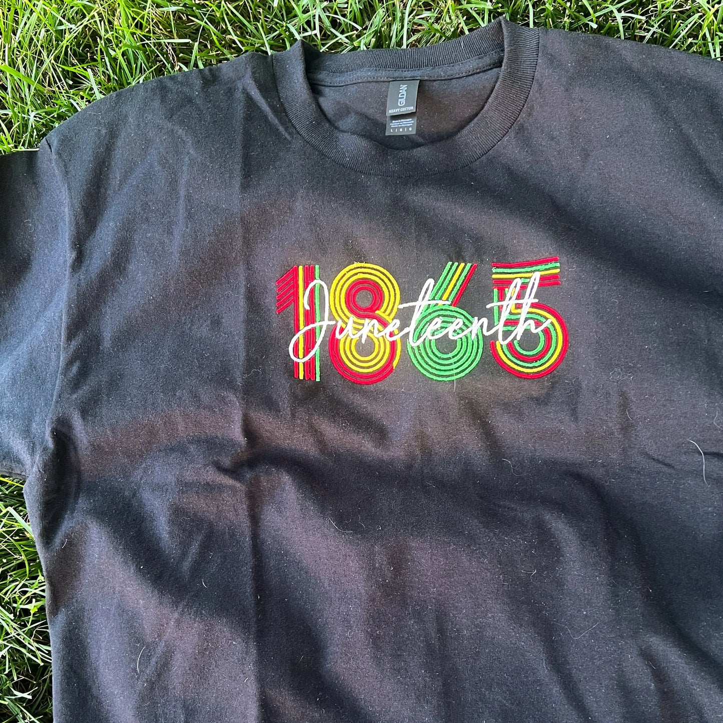 Juneteenth 1865 Embroidered Tee Embellish by Arwa