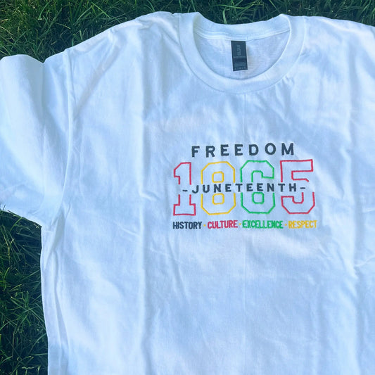 Freedom 1865 Embroidered Tee Embellish by Arwa