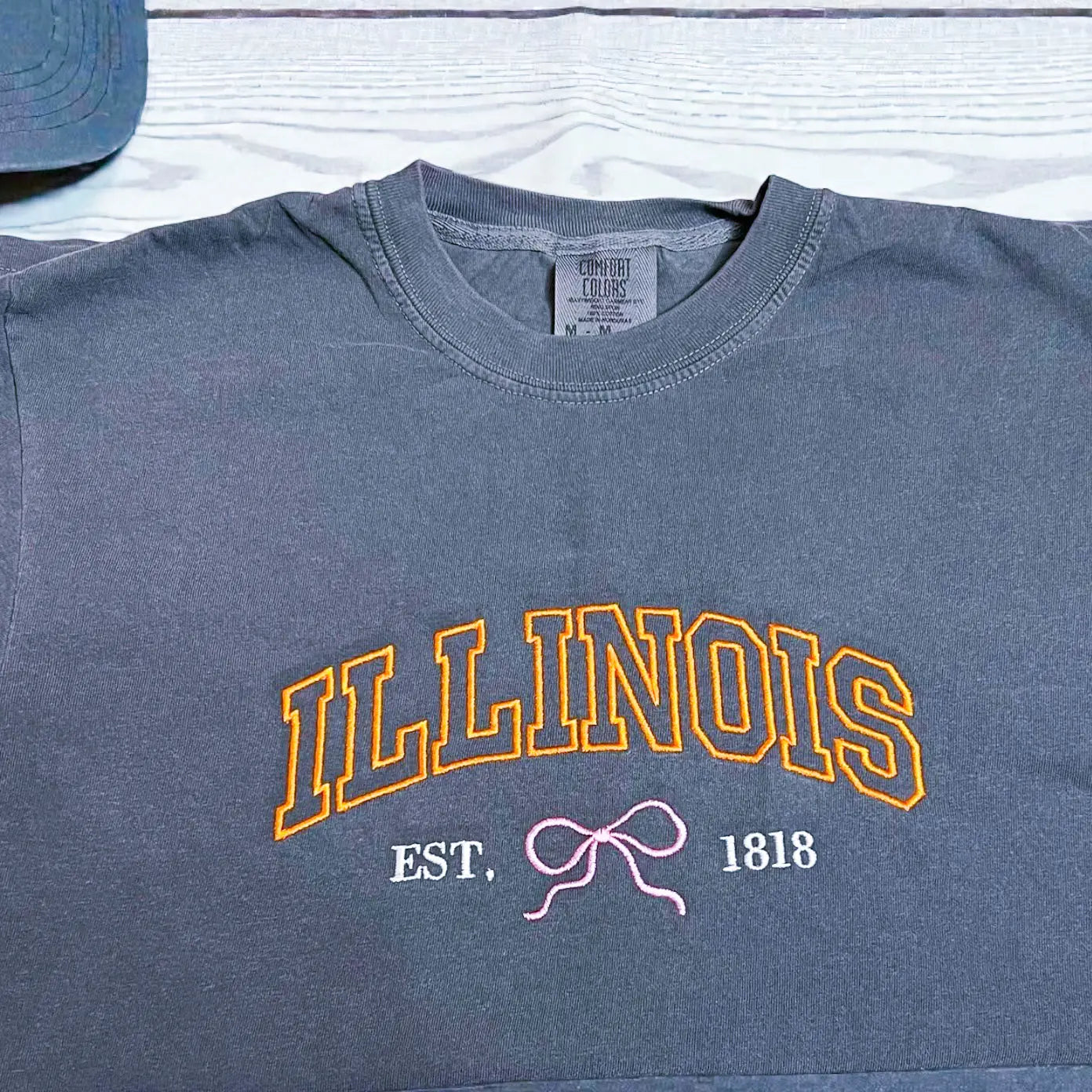 Illinois Varsity Embroidered Tee Embellish by Arwa